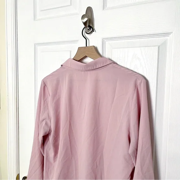 Women's Pink Button Down Shirt - Picture 3 of 5
